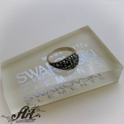 Сребърен пръстен с камъни Swarovski R-832